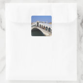 Italië, Veneto, Venetië, brug over de Rialto Vierkante Sticker (Tas)