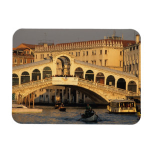 Italië, Veneto, Venetië, Canal Grande en Rialto Magneet
