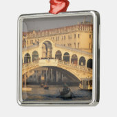 Italië, Veneto, Venetië, Canal Grande en Rialto Metalen Ornament (Links)