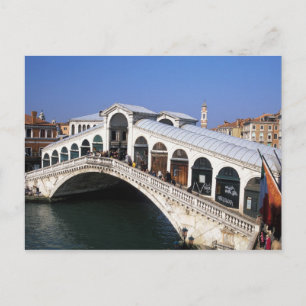 Italië, Veneto, Venetië, oversteekplaats Rialtobru Briefkaart