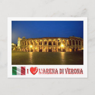 Italië - Veneto - Verona - Arena I Love - Briefkaart