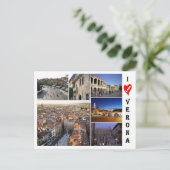 Italië - Veneto - Verona - I Love - Briefkaart (Staand voorkant)
