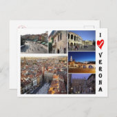 Italië - Veneto - Verona - I Love - Briefkaart (Voorkant / Achterkant)