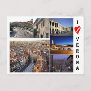 Italië - Veneto - Verona - I Love - Briefkaart