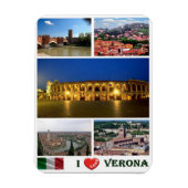 Italië - Veneto - Verona - I Love - Magneet (Verticaal)