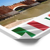 Italië - Veneto - Verona - Ponte di Castel Vecchio Poster (Hoek)