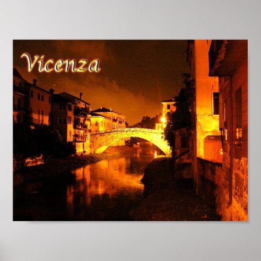 Italië - Veneto - Vicenza - Bridge San Michele - Poster (Voorkant)