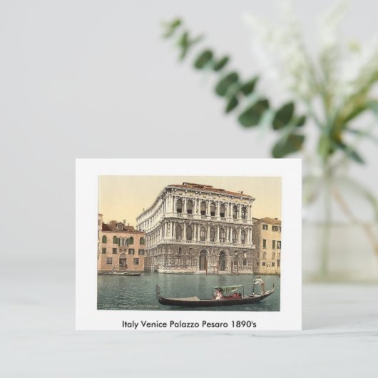 Italië Venice Palazzo Pesaro 1890's Briefkaart (Staand voorkant)