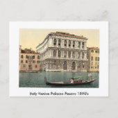 Italië Venice Palazzo Pesaro 1890's Briefkaart (Voorkant)