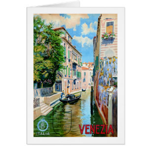 Italië Venice Vintage Travel Poster teruggezet