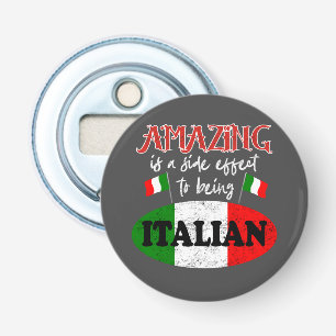 Italië Verbazingwekkend Italiaans Trots Grappig Sa Button Flesopener