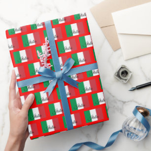 Italië Verpakkingspapier, Italiaans vlagpatriottis Cadeaupapier