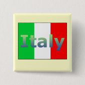 Italië Vierkante Button 5,1 Cm (Voorkant)