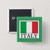 Italië Vierkante Button 5,1 Cm (Voorkant /achterkant)