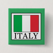 Italië Vierkante Button 5,1 Cm (Voorkant)