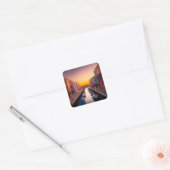 Italië Vierkante Sticker (Envelop)