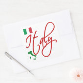 Italië Vierkante Sticker (Envelop)