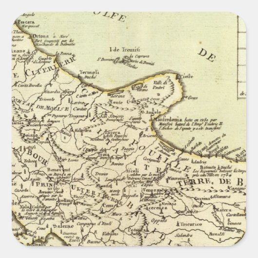 Italië Vierkante Sticker (Voorkant)