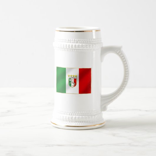 Italië viermaal wereldkampioen shirten en geschenk bierpul (Rechts)