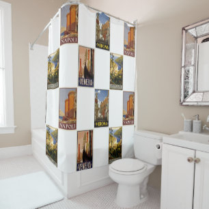 Italië vintage herleiding poster douchegordijn