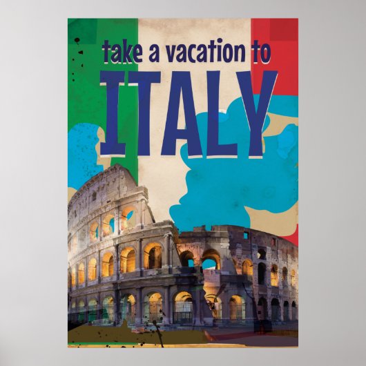 Italië vintage reisposter poster (Voorkant)