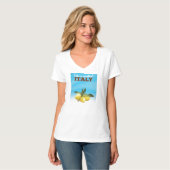 Italië vintage reisposter t-shirt (Voorkant volledig)