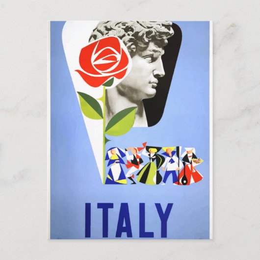 Italië vintage reizen briefkaart (Voorkant)