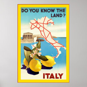 Italië ~ Vintage Travel Poster