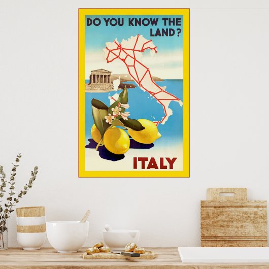 Italië ~ Vintage Travel Poster (Keuken)