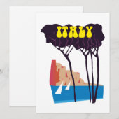Italië vintage zeilreisposter (Voorkant / Achterkant)