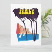 Italië vintage zeilreisposter (Staand voorkant)