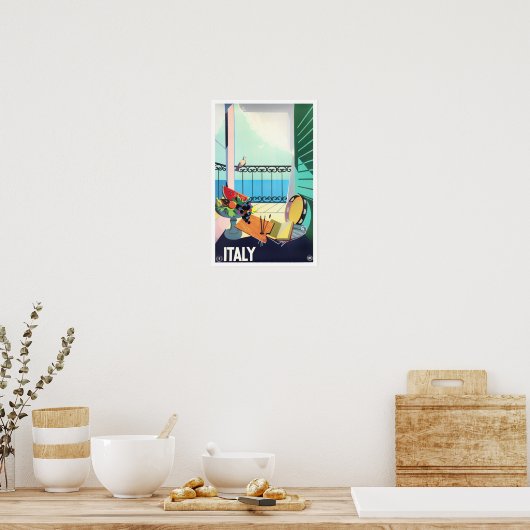 Italië vintonijnreis poster (Keuken)