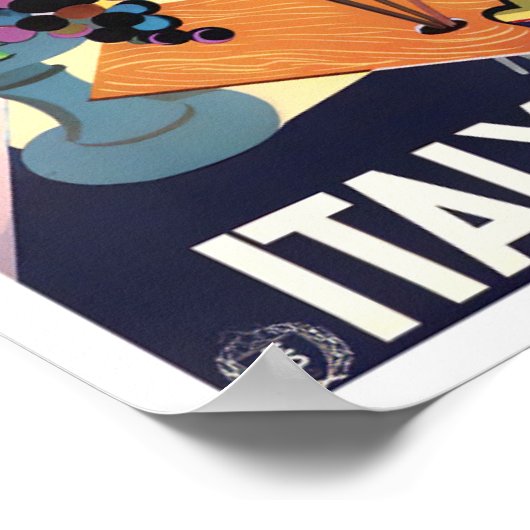 Italië vintonijnreis poster (Hoek)