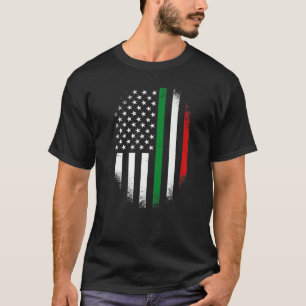 italië vlag 4e juli patriottisch - amerikaans ital t-shirt