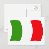 Italië Vlag Ansichtkaart Briefkaart (Voorkant / Achterkant)