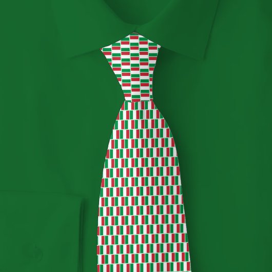 Italië Vlag Baksteenpatroon Stropdas