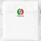 Italië vlag bal ontwerp ronde sticker (Tas)