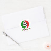 Italië vlag bal ontwerp ronde sticker (Envelop)