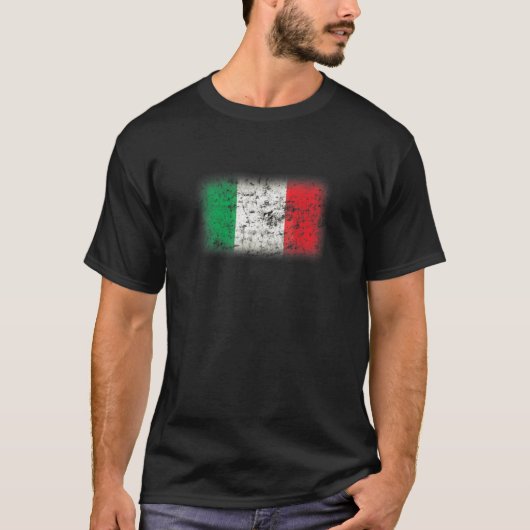 Italië Vlag Cool Italië Italiaanse vlaggen Mannen T-shirt (Voorkant)