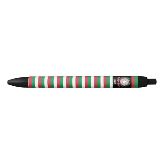 Italië Vlag Cute Patriotic Zwarte Inkt Pen (Voorkant)