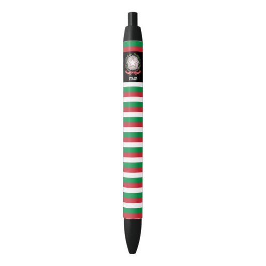 Italië Vlag Cute Patriotic Zwarte Inkt Pen (Voorkant Verticaal)