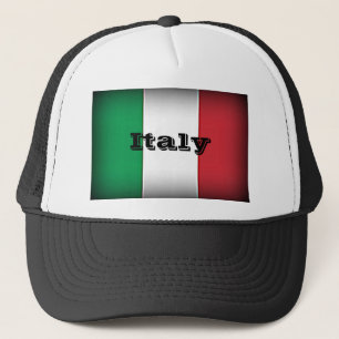Italië Vlag Donkere Rand Trucker Pet
