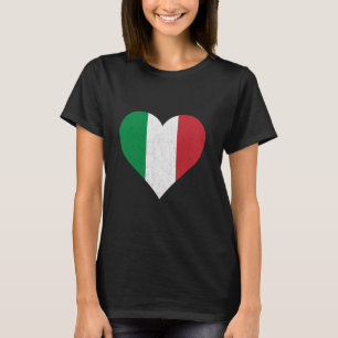 Italië Vlag Erfgoed Italiaanse wortels Hart Italia T-shirt