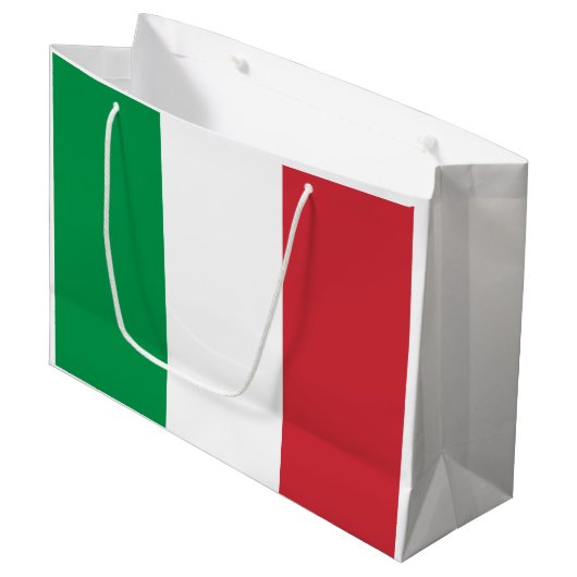 Italië Vlag Groot Cadeauzakje (Voorkant Gekanteld)