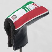 Italië Vlag: Groot Patriottisch Golfkopje Hoesje Golfheadcover (3/4 voorkant)