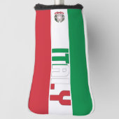 Italië Vlag: Groot Patriottisch Golfkopje Hoesje Golfheadcover (Draai 90)