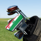 Italië Vlag: Groot Patriottisch Golfkopje Hoesje Golfheadcover (Insitu)