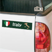 Italië Vlag Hart + Landkaart Bumpersticker (Op Truck)