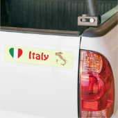 Italië Vlag Hart + Landkaart Bumpersticker (Op Truck)