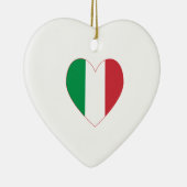 Italië Vlag Hart Rgrens Keramisch Ornament (Rechts)